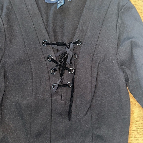 French Connection Midi black dress - Picture 2 of 4